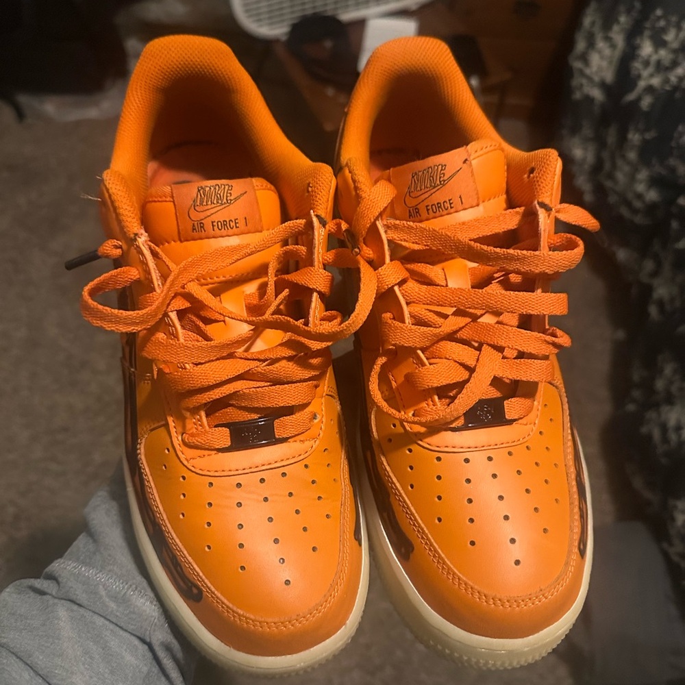 Orange Skeleton AF 1. Mens Size 8
